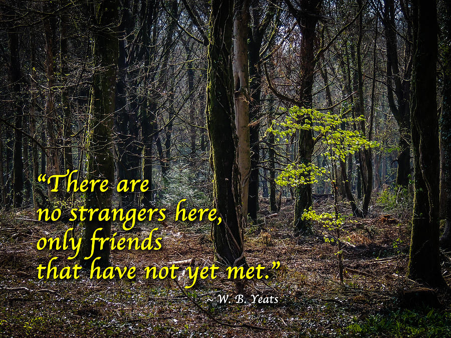 Yeats Quote-There are no strangers... Photograph by James Truett