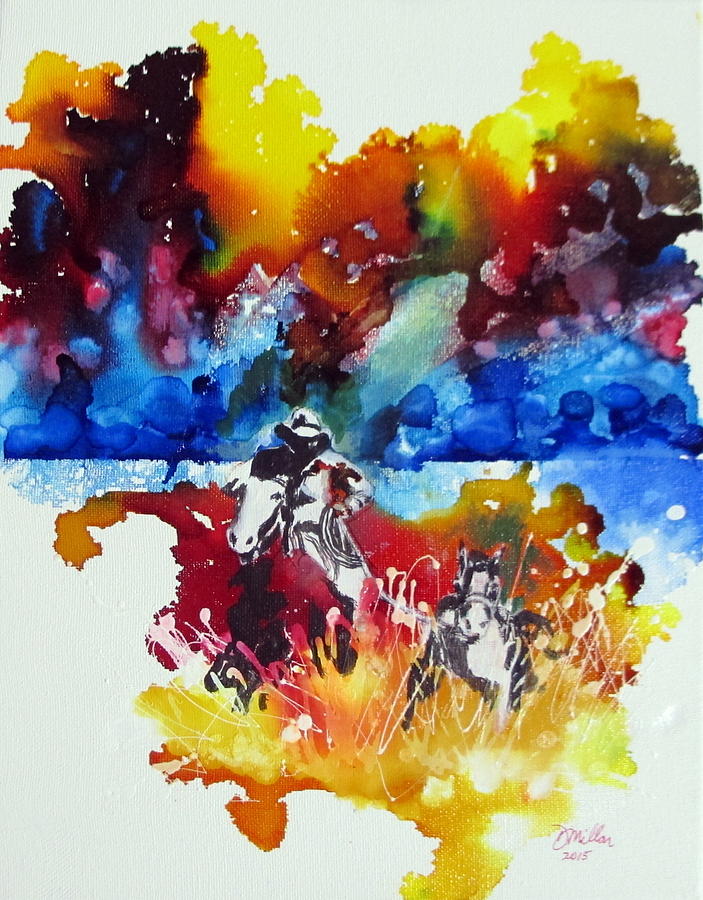 Horse Painting - Yee Haa by Dennis Millar