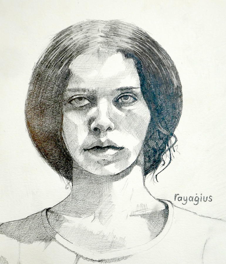 Yelena Drawing by Ray Agius