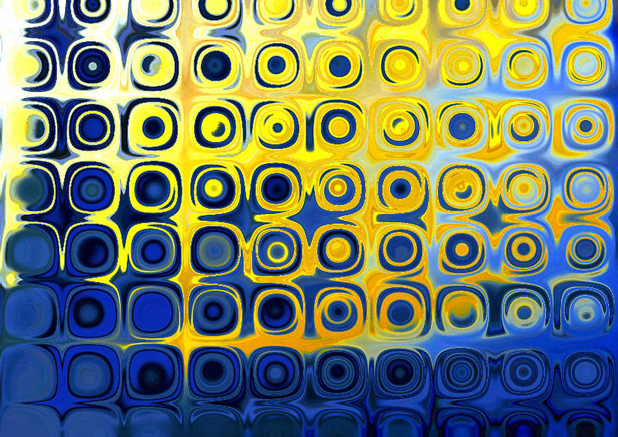 Yellow and Blue C Digital Art by Patty Vicknair
