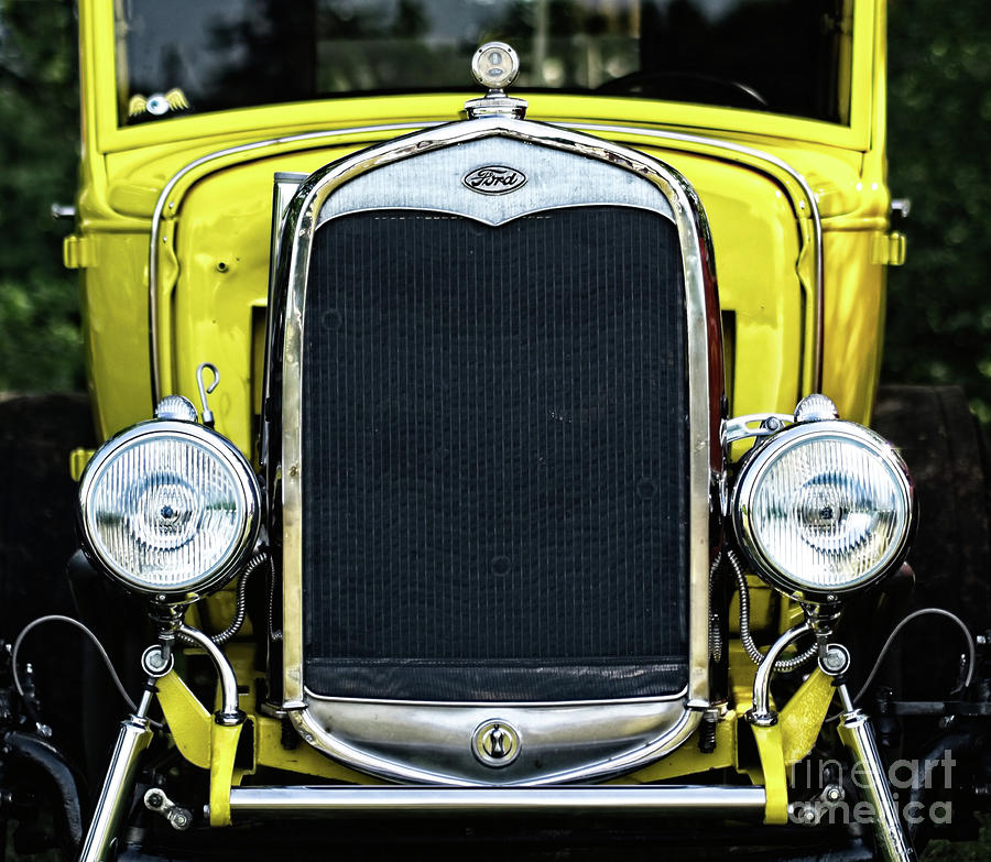 Vintage Photograph - Yellow and Chrome by Mark Miller