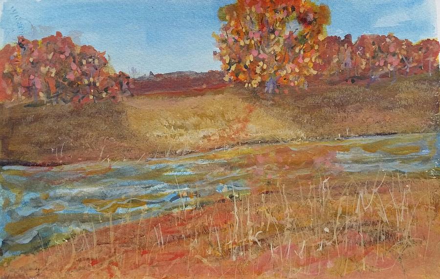 Tree Painting - Yellow and Red Maples by Robert Harrington