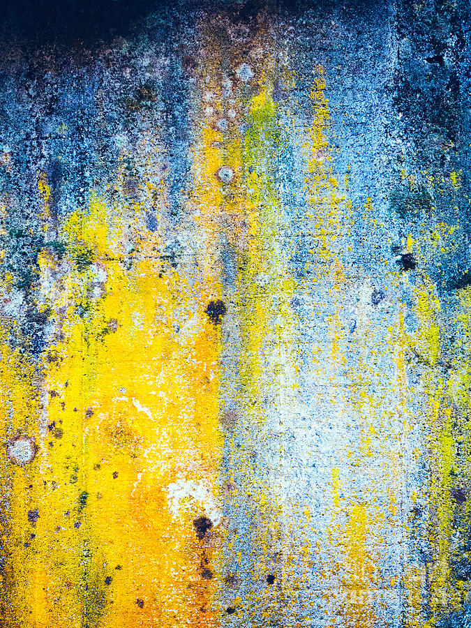 Yellow and white abstract wall Photograph by Silvia Ganora