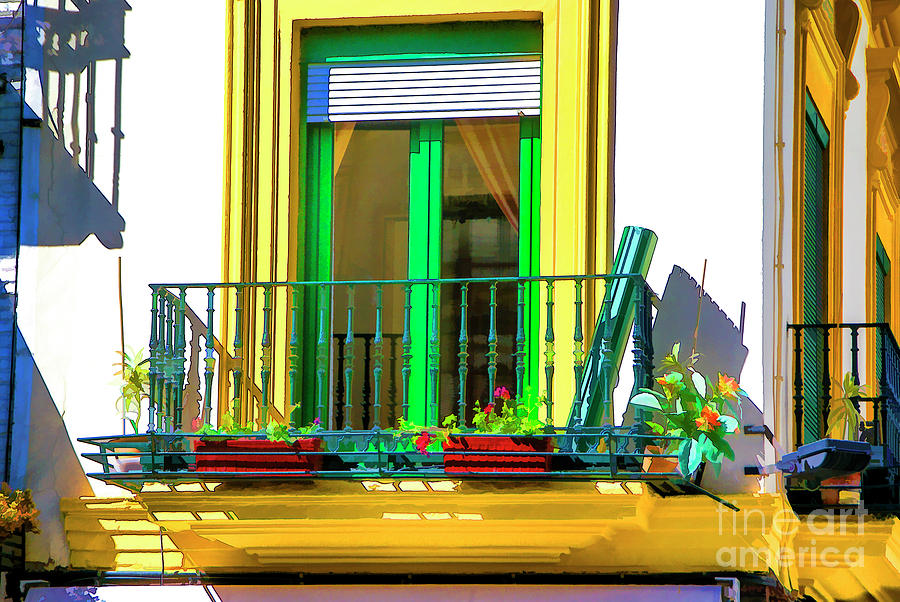 Yellow Balcony Photograph by Rick Bragan