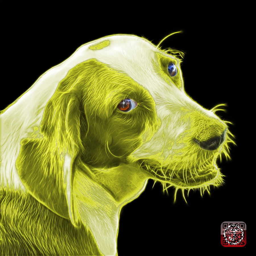Yellow Beagle dog Art- 6896 - BB Painting by James Ahn