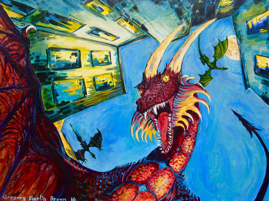 Yellow Bearded Dragon Painting by Gregory Merlin Brown