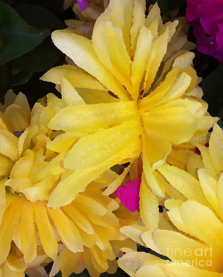 Yellow Flowers Digital Art - Yellow Beauties by Gayle Price Thomas
