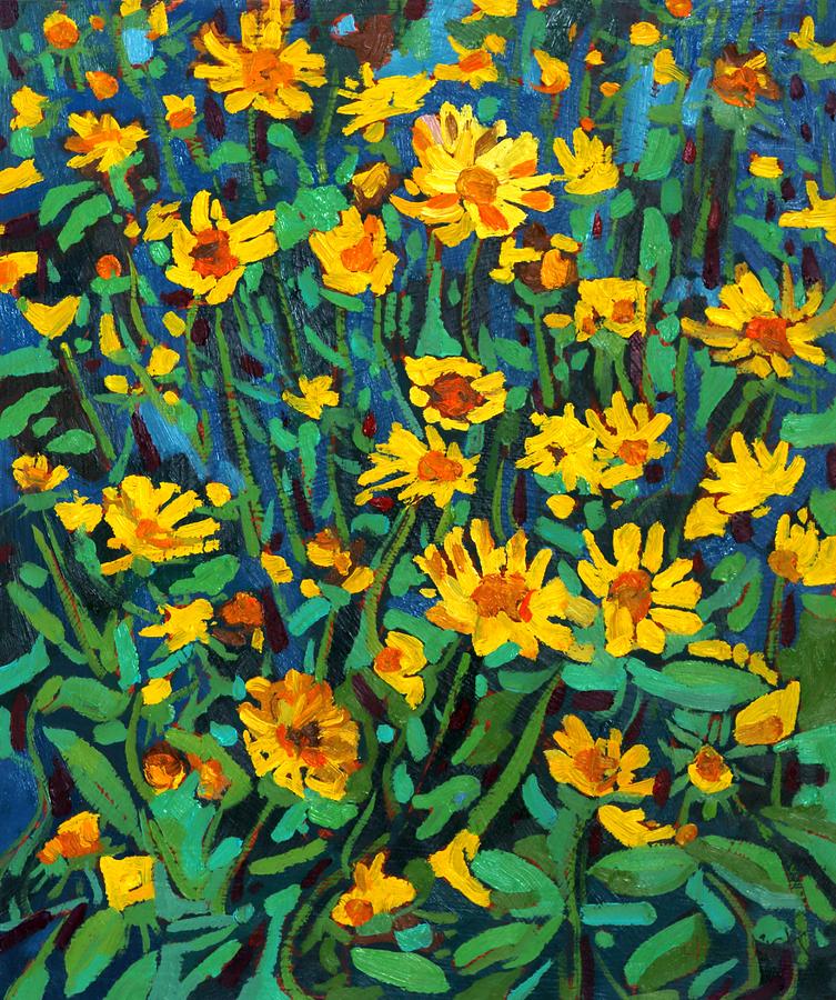 Yellow Beauties Painting by Phil Chadwick