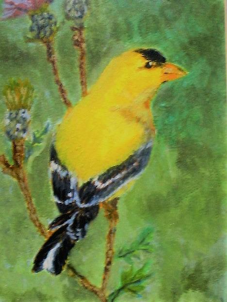 Yellow Bird Painting by Patricia Land - Fine Art America