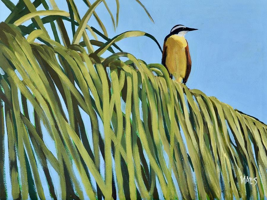 Yellow Bird Painting by Walt Maes
