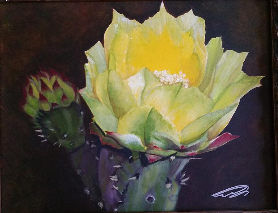 Yellow Bloom Painting by Judi Hendricks