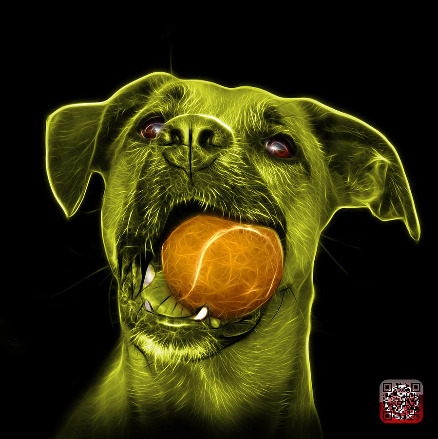 Yellow Boxer Mix Dog Art - 8173 - BB Digital Art by James Ahn