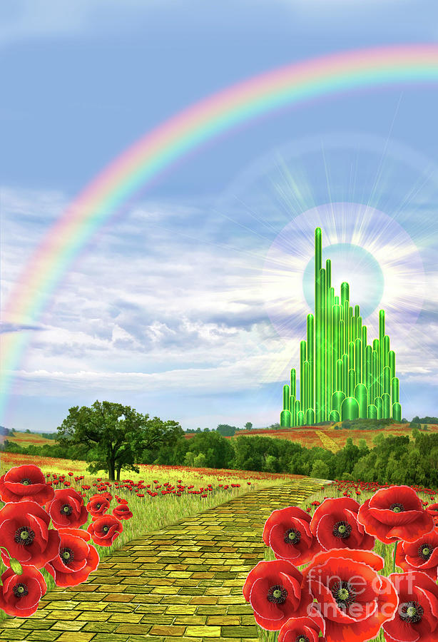 The Wizard Of Oz Digital Art - Yellow Brick road by Vicki France