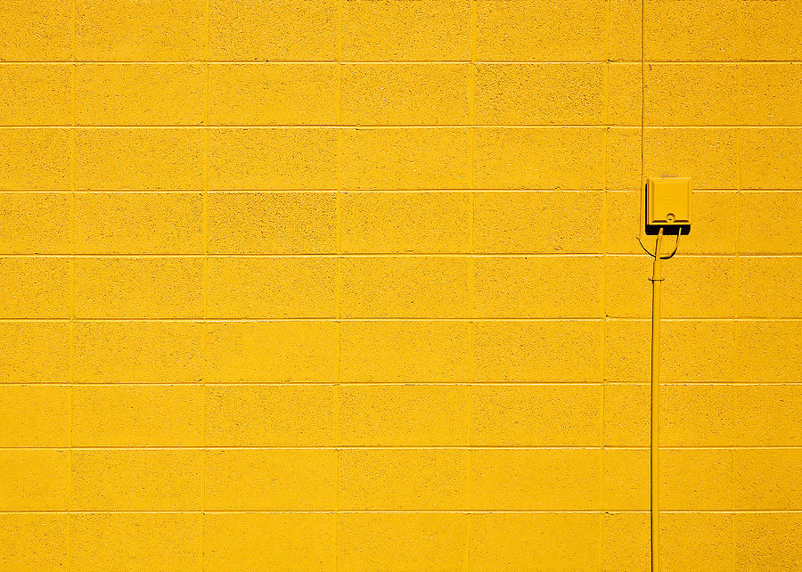 Yellow Brick Wall Photograph by Todd Klassy