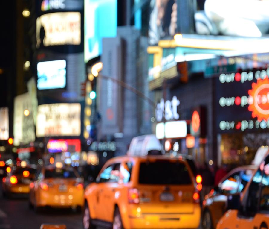 Yellow Cabs at Time Square in New York Photograph by Marianna Mills