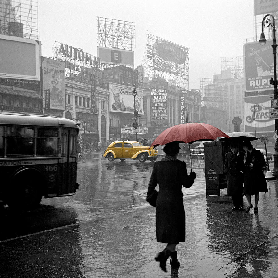 Times Square Photograph - Yellow Cabs New York 2 by Andrew Fare