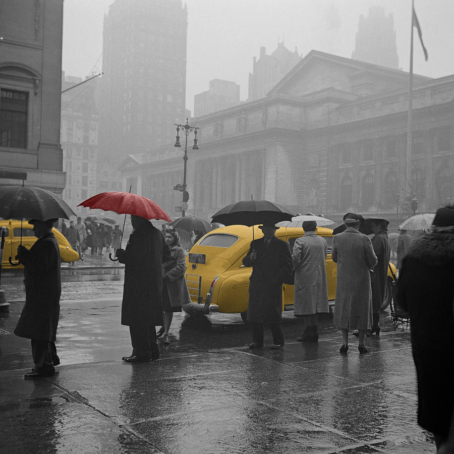 Times Square Photograph - Yellow Cabs New York 3 by Andrew Fare