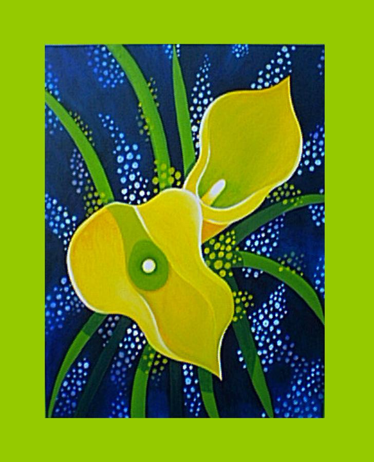 Yellow Callas Painting by Helena Tiainen