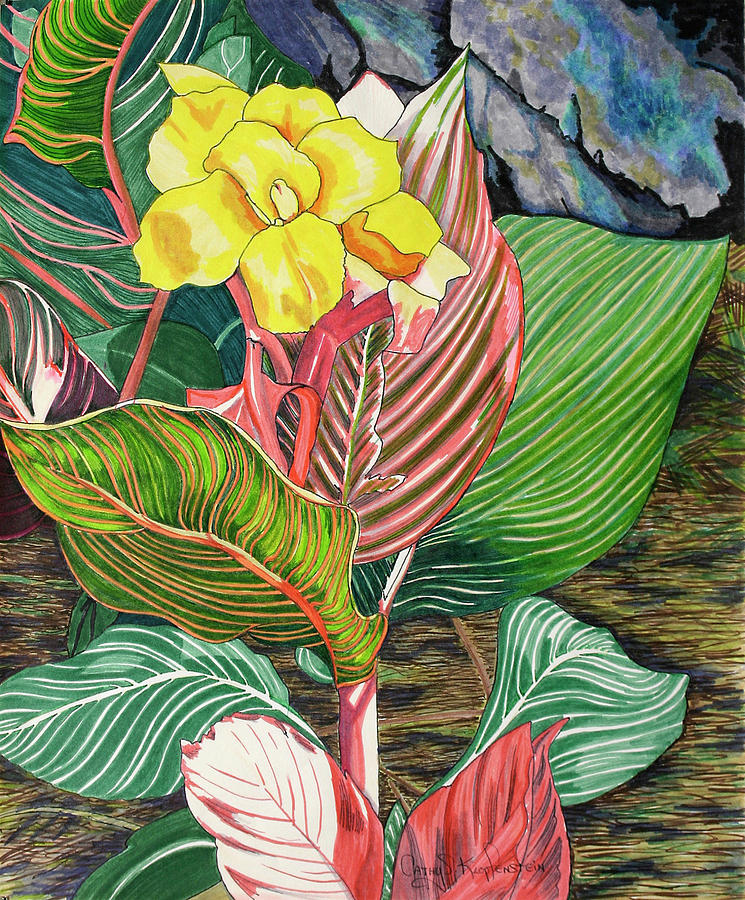 Yellow Canna Painting by Cathy Klopfenstein - Pixels