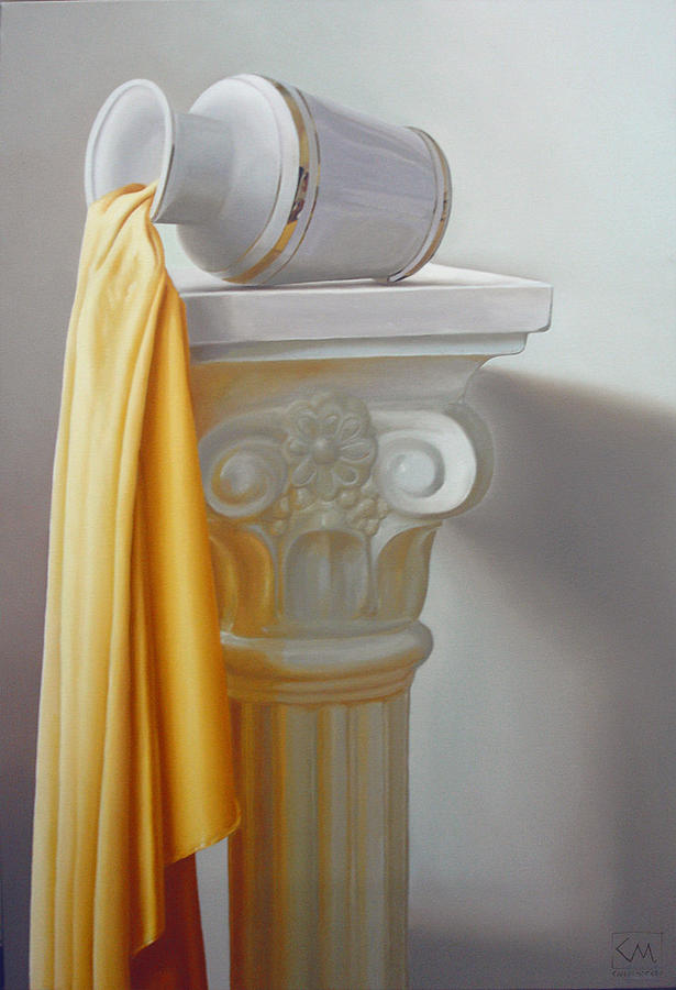 Yellow Cascading Painting by Carlos Monteiro - Fine Art America