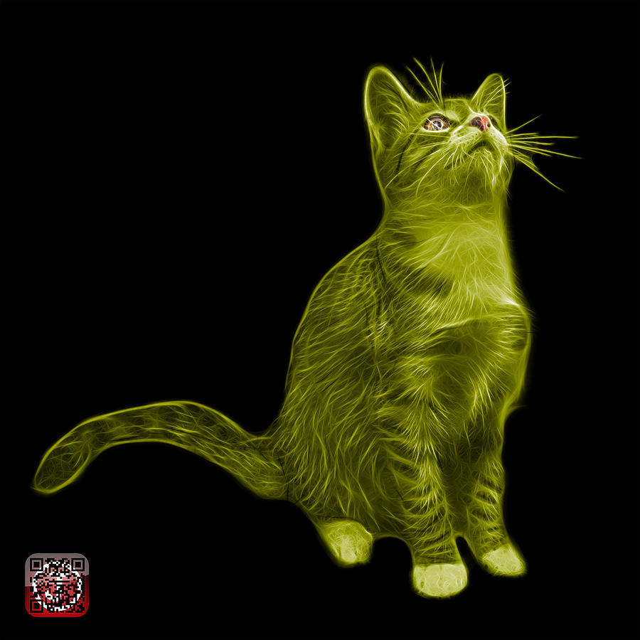 Yellow Cat Art - 3771 BB Painting by James Ahn