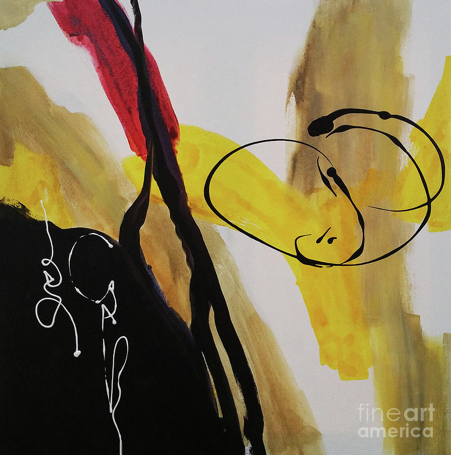 Yellow Celebration #001 Painting by Donna Frost