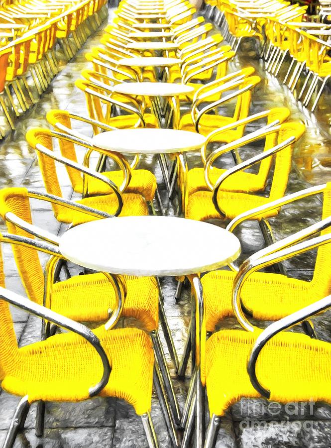 Yellow Chairs In Venice # 2 Photograph by Mel Steinhauer