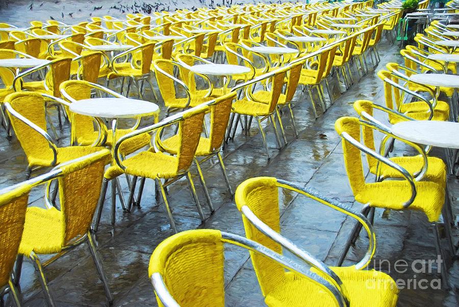 Yellow Chairs In Venice Photograph by Mel Steinhauer