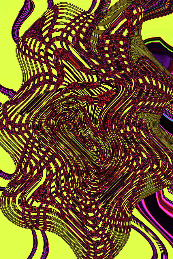 Yellow Confusion Abstract Digital Art by Tom Janca