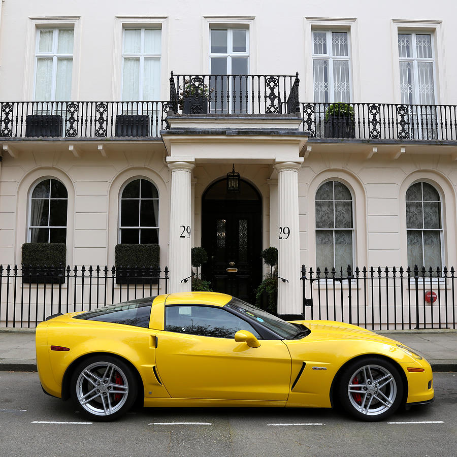 Yellow Corvette 1 Photograph by Andrew Fare