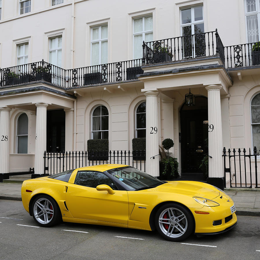 Yellow Corvette 2 Photograph by Andrew Fare
