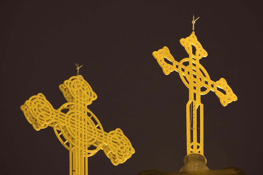 Yellow crosses Photograph by Ian Middleton