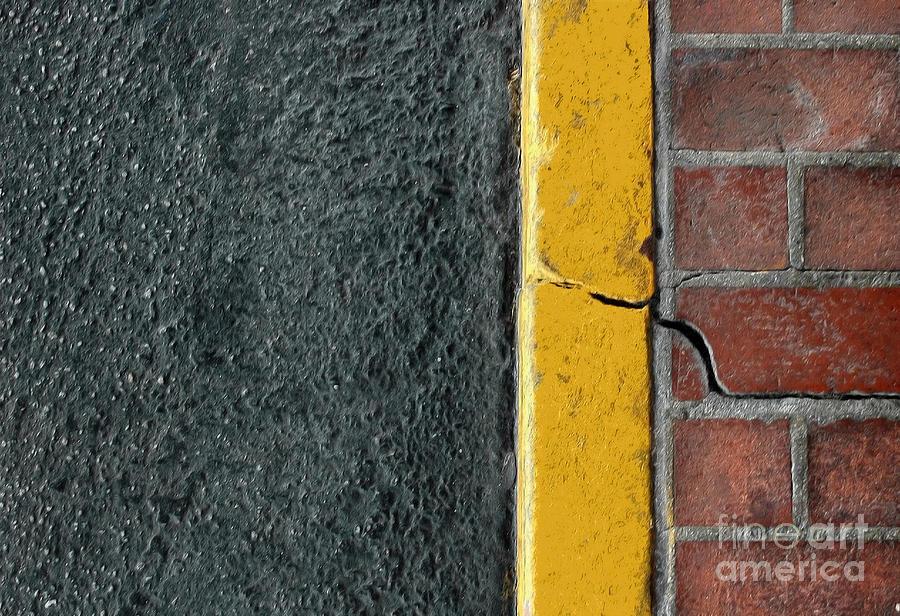 Yellow Curb Photograph by Dan Holm