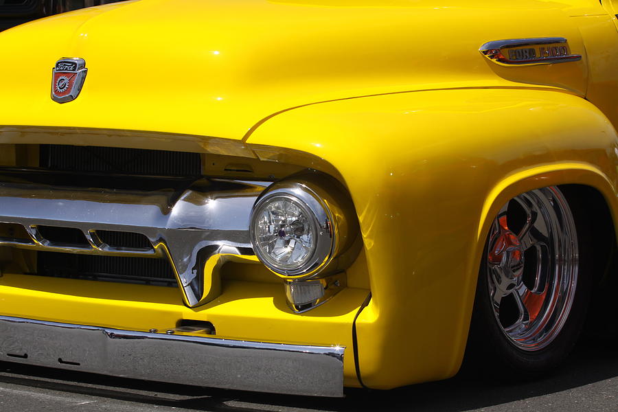 Yellow custom Ford F100 Photograph by Jeff Floyd CA