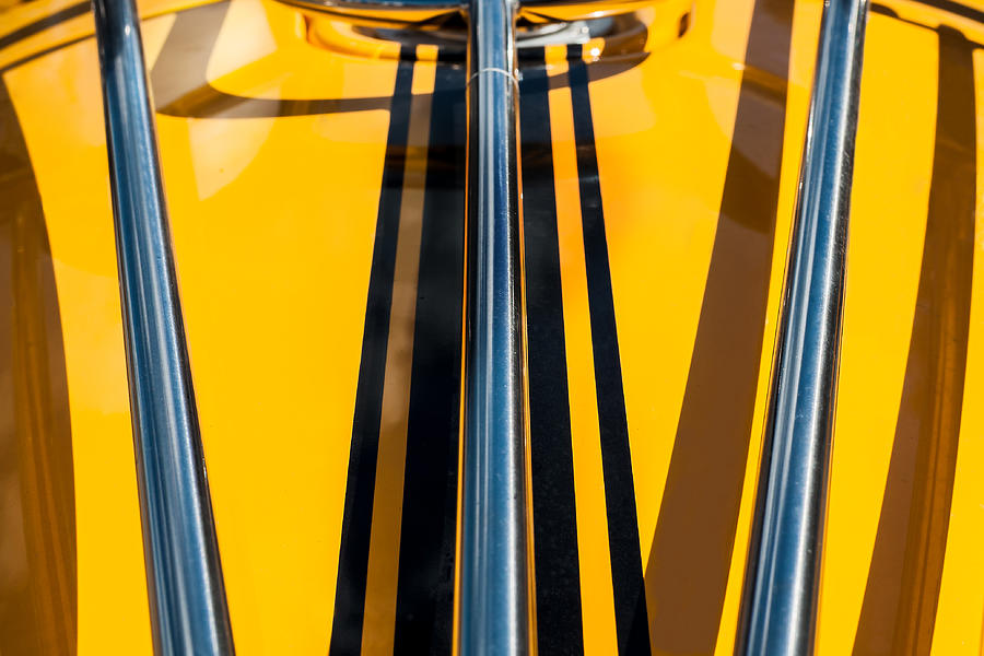 Pattern Photograph - Yellow Cyclecar by Marcus Karlsson Sall
