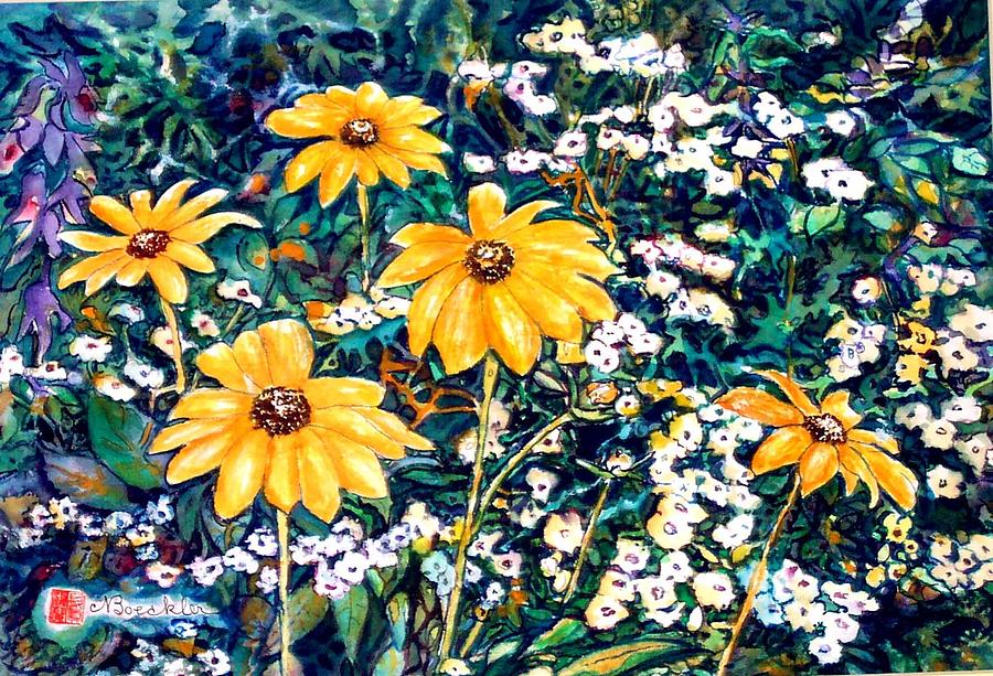 Yellow Daisies Painting by Norma Boeckler - Fine Art America