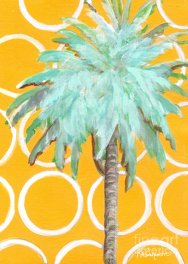 Yellow Delilah Palm Painting by Kristen Abrahamson