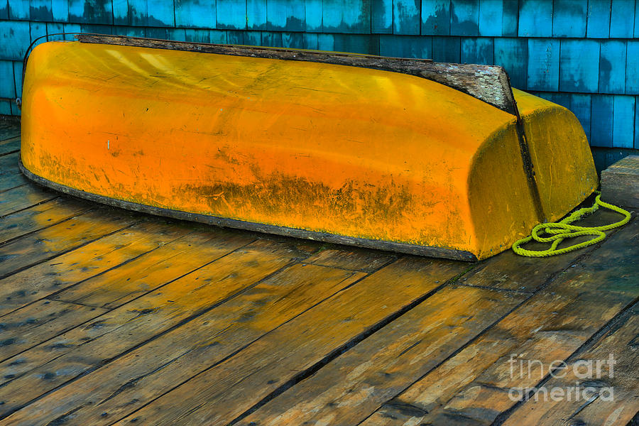 Yellow Dinghy Photograph by Adam Jewell
