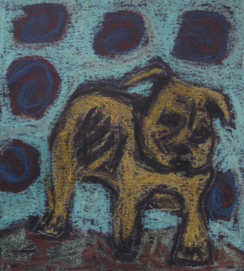 Yellow Dog Painting by Patricia Januszkiewicz