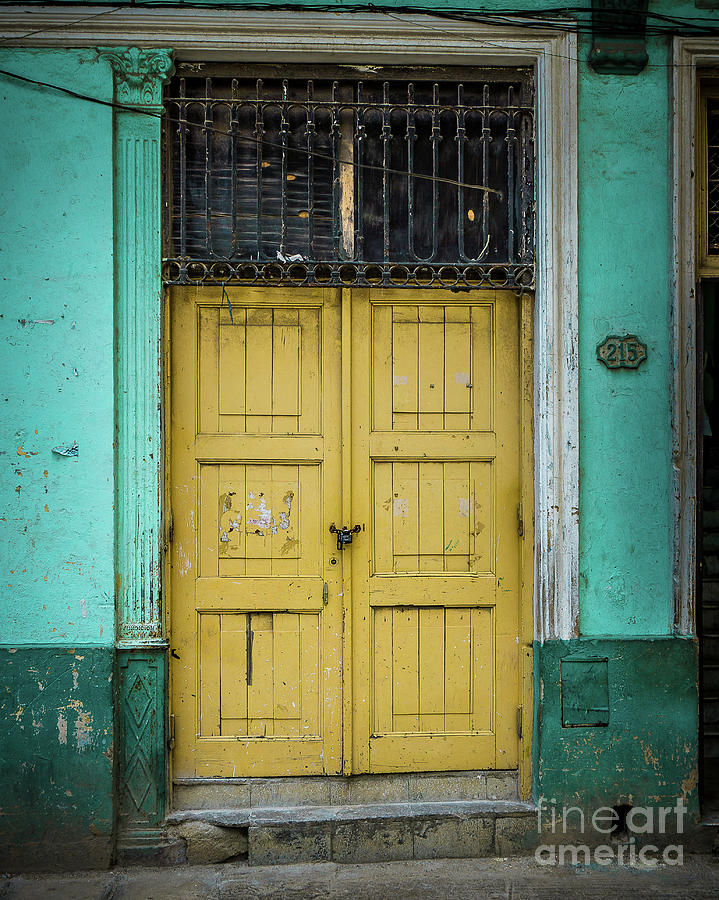 Yellow Doors Cuba Photograph by Perry Webster