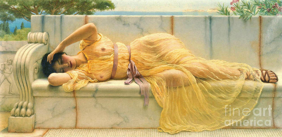 Nubile Photograph - Yellow Dress 1901 by Padre Art