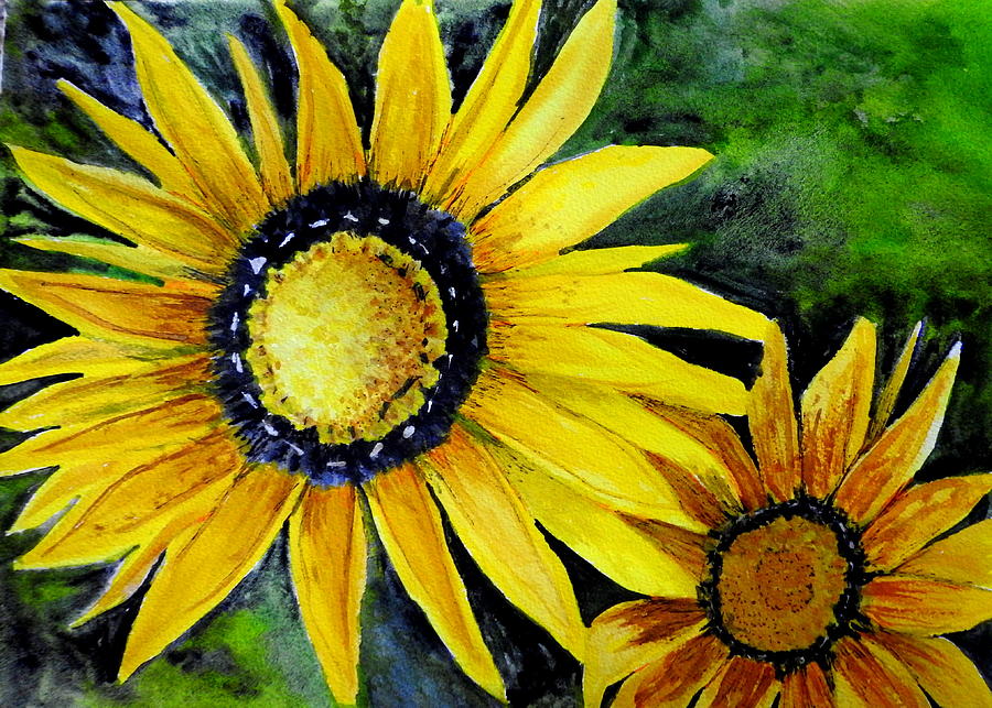 Yellow Duo Mixed Media by Betty-Anne McDonald