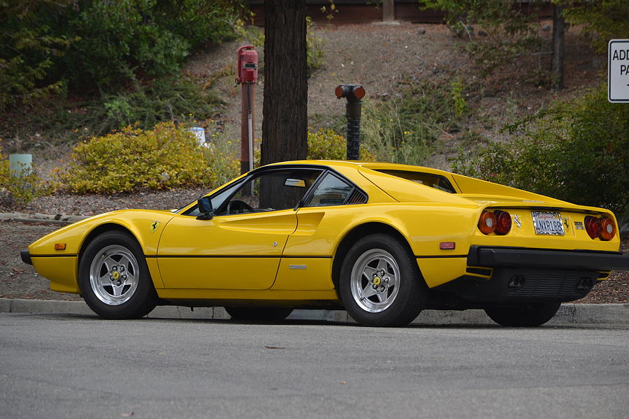 Yellow Ferrari Photograph by Dean Ferreira