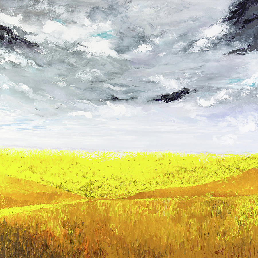 Yellow Fields Painting by Merilyn Dcruz - Fine Art America