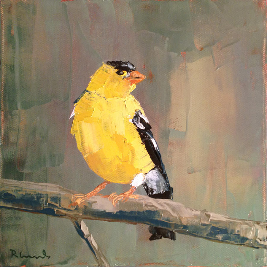 Yellow Finch Painting by Nathan Rhoads
