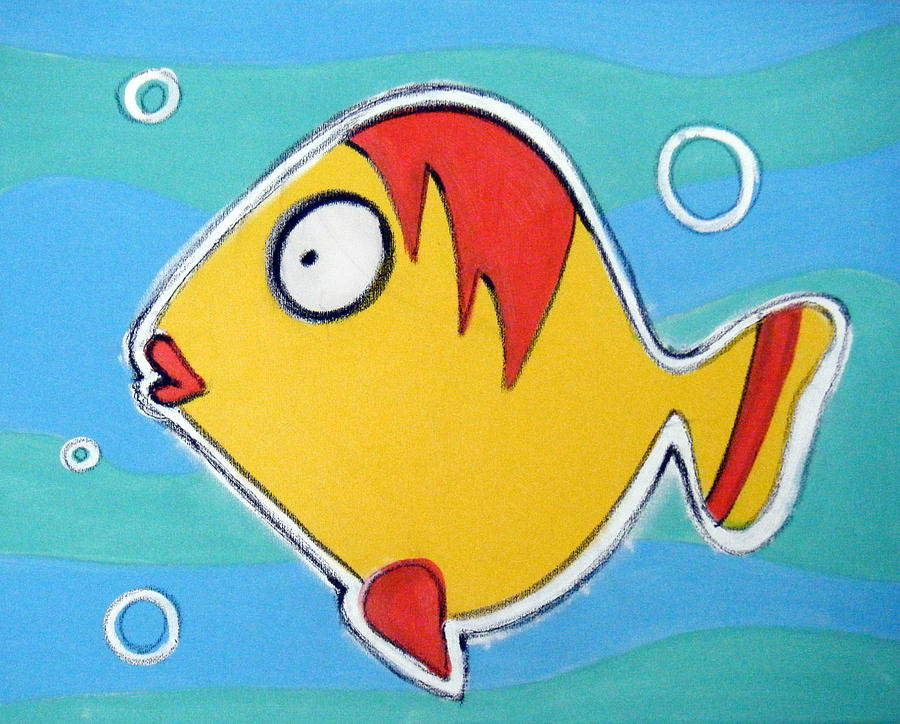 yELLOW fISH Painting by Mara Morea - Fine Art America