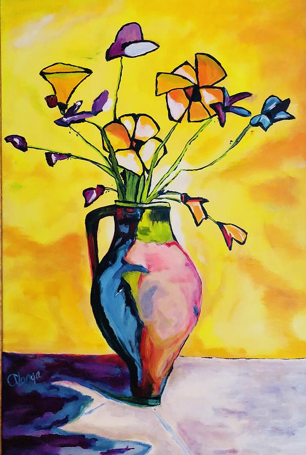 Yellow Flowers 24x36 Painting By Christy Langa - Fine Art America