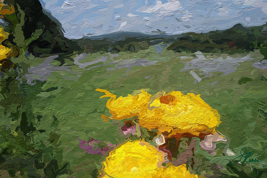 Yellow Flowers Painting by Joan Reese