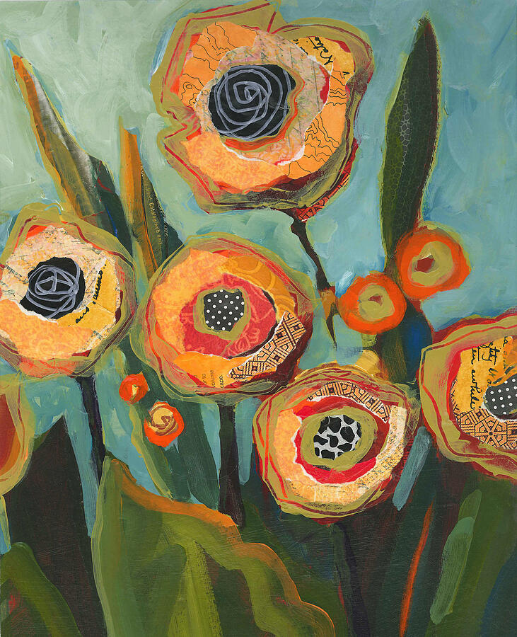 Yellow Flowers No2 Painting by Shelli Walters