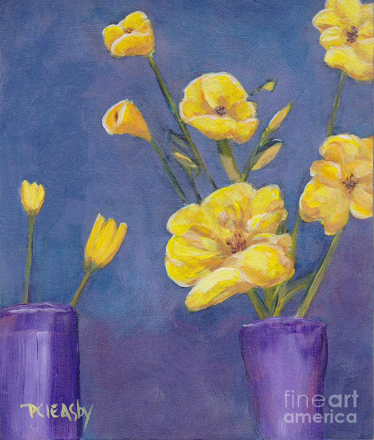 Yellow Flowers Painting - Yellow Flowers by Patricia Cleasby